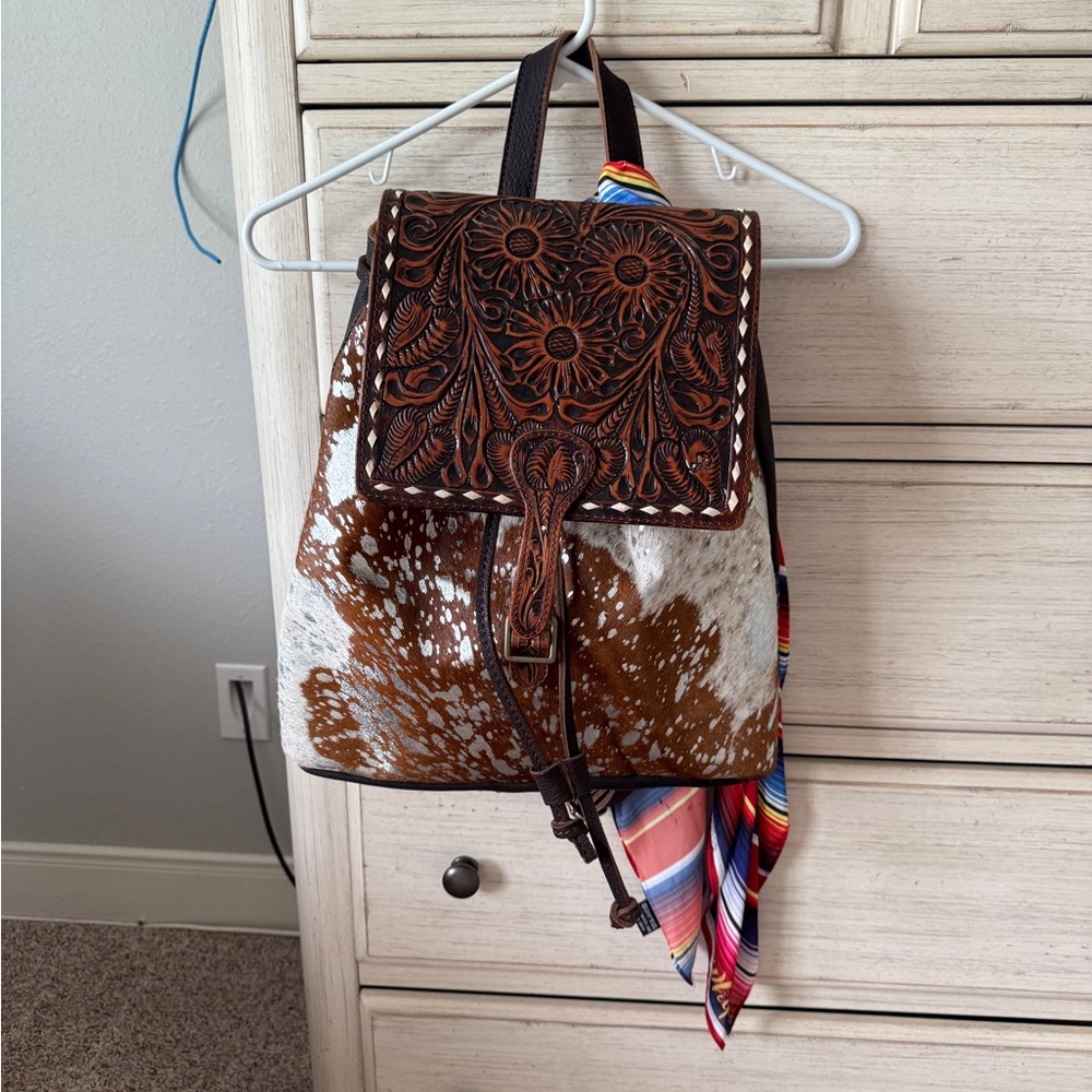 American Darling Brown and Tan Leather Backpack